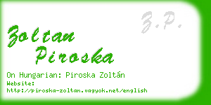 zoltan piroska business card